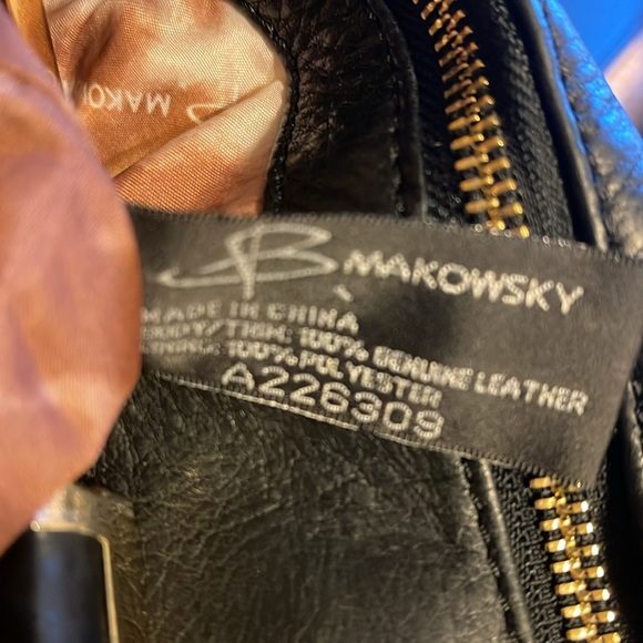 🦋 Bruce Makowski Leather Shoulder Bucket Bag - Picture 9 of 17